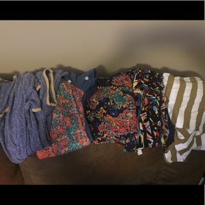 Large lot of 5 LulaRoe shirts